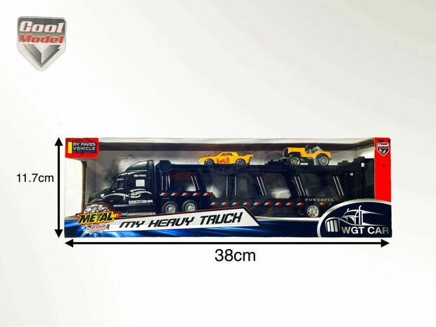 Truck car transporter + 2 mini 3in1 - pull-back drive Truck