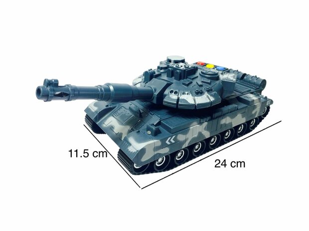 Speelgoed- tank - oorlog - Military tank 1:14 met licht en tank geluid 