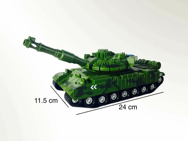 Speelgoed- tank - oorlog - Military tank 1:14 met licht en tank geluid 