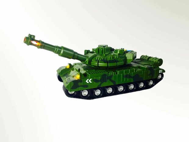 Speelgoed- tank - oorlog - Military tank 1:14 met licht en tank geluid 