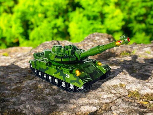 Speelgoed- tank - oorlog - Military tank 1:14 met licht en tank geluid 