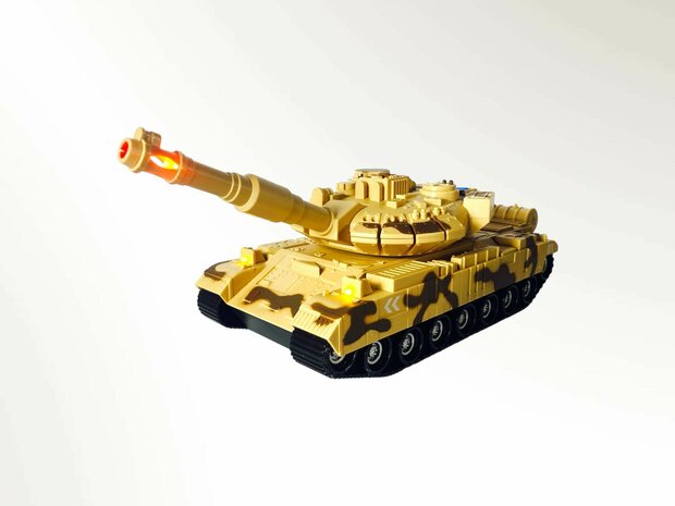 Speelgoed- tank - oorlog - Military tank 1:14 met licht en tank geluid 