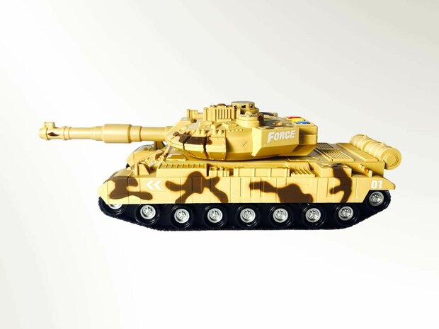 Speelgoed- tank - oorlog - Military tank 1:14 met licht en tank geluid 