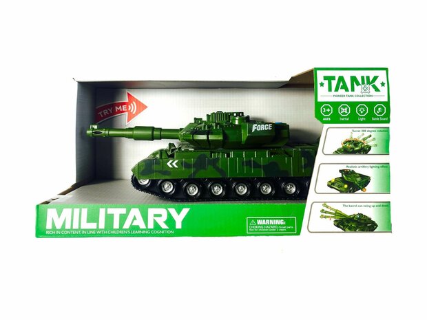 Speelgoed- tank - oorlog - Military tank 1:14 met licht en tank geluid 