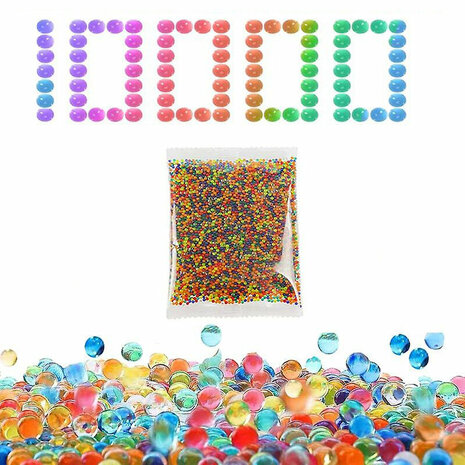 Gel balletjes mix kleur - 10.000 stuks -orbeez ballen - 7-8mm- 