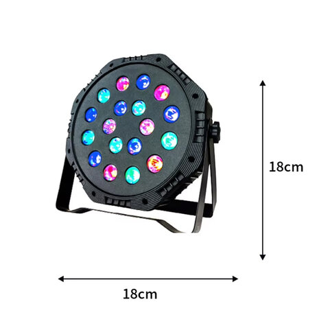 LED par light - 18 LED - disco licht - incl. afstandsbediening - Dmx 512 - RGB