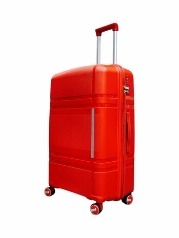 Luxe Kofferset - Trolleyset 3-delig - PP silicone reiskoffer - Rood