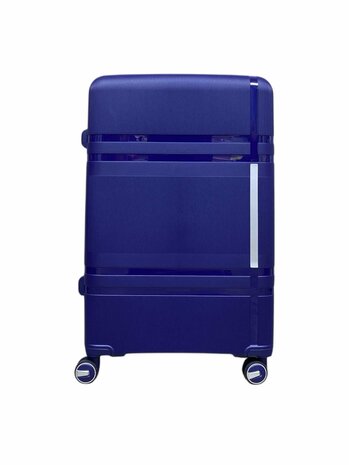 Luxe Kofferset - Trolleyset 3-delig - PP silicone reiskoffer - donkerblauw