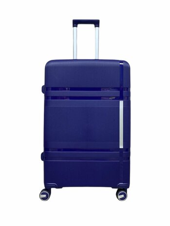 Luxe Kofferset - Trolleyset 3-delig - PP silicone reiskoffer - donkerblauw