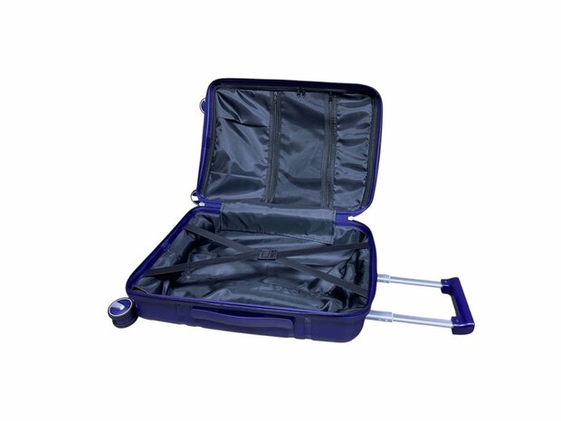 Luxe Kofferset - Trolleyset 3-delig - PP silicone reiskoffer - donkerblauw