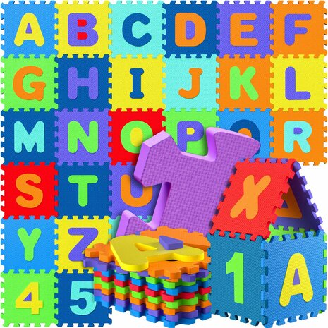 Speelmat voor kinderen - Puzzelmat kinderen -foam Letter - 9 tegels - 30x30x1cm