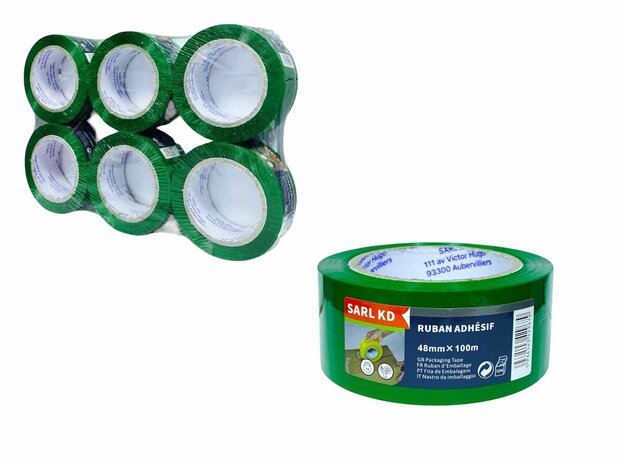 Verpakkingstape Groen 48mm X 100m - Plakband -