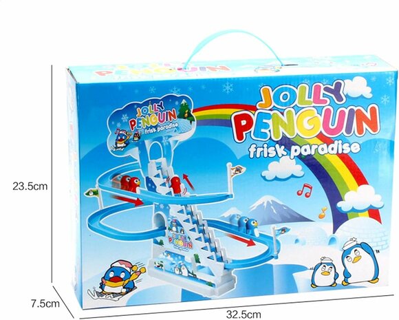 Penguin Race glijbaan -  speelgoed  penguins jolly  - 42 CM