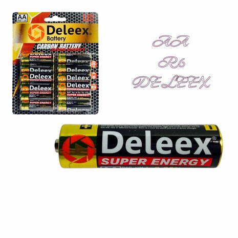 Batterijen Deleex - AA R6P 12st. pak