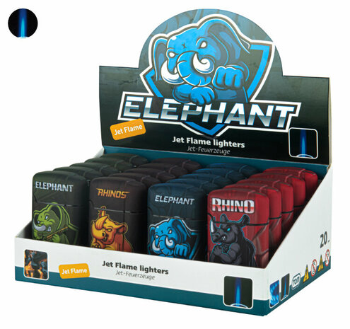 Turbo jet flame aanstekers - 20 stuks - Elephant - wind aansteker