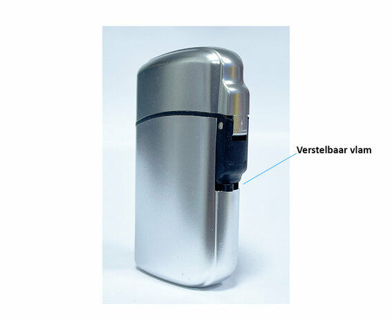 Turbo Aanstekers  Jet Flame - 20 stuks - bedrukbaar - Metallic Silver