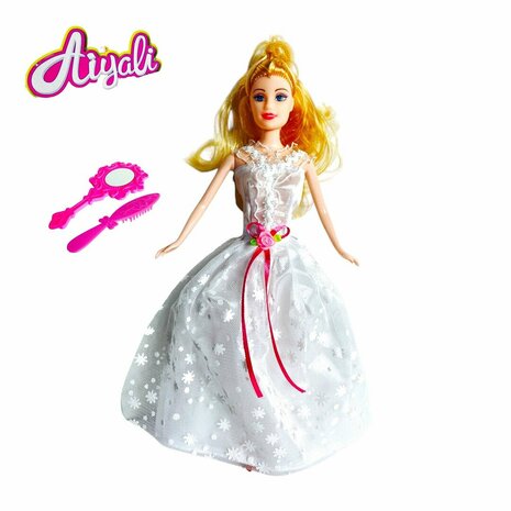 Prinsessen-pop met een leuke outfit en unieke stijl - Met prachtige galajurk 29CM