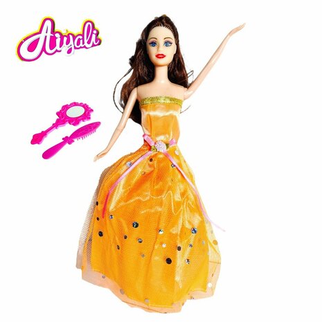 Prinsessen-pop met een leuke outfit en unieke stijl - Met prachtige galajurk 29CM