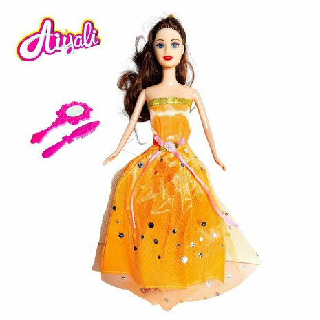 Prinsessen-pop met een leuke outfit en unieke stijl - Met prachtige galajurk 29CM