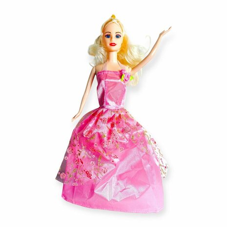 Prinsessen-pop met een leuke outfit en unieke stijl - Met prachtige galajurk 29CM