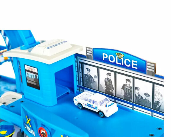 Politiebureau garage - 82-delig set 86.5CM Police Garage DIY Set - XXL 