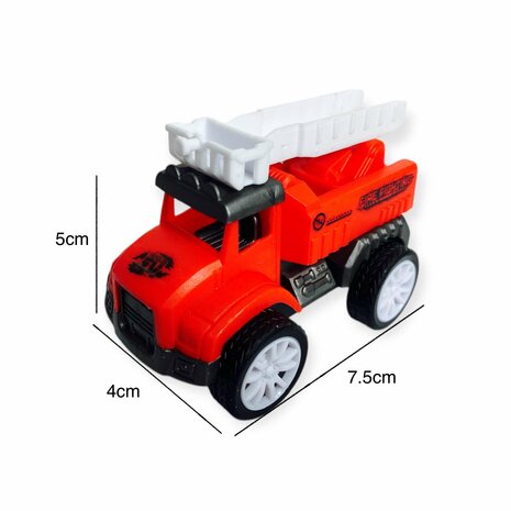  Vrachtwagen Transporter met Kleine Brandweervoertuigen 4in1